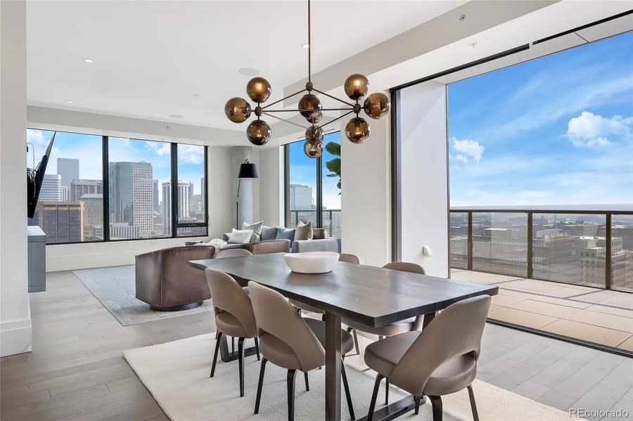 The Coloradan apartment building is located at 1750 Wewatta St. in downtown Denver. Throughout the penthouse are floor-to-ceiling windows that provide panoramic views of both the city skyline to the east and the mountains to the west. (Photo: Travis Woolford)