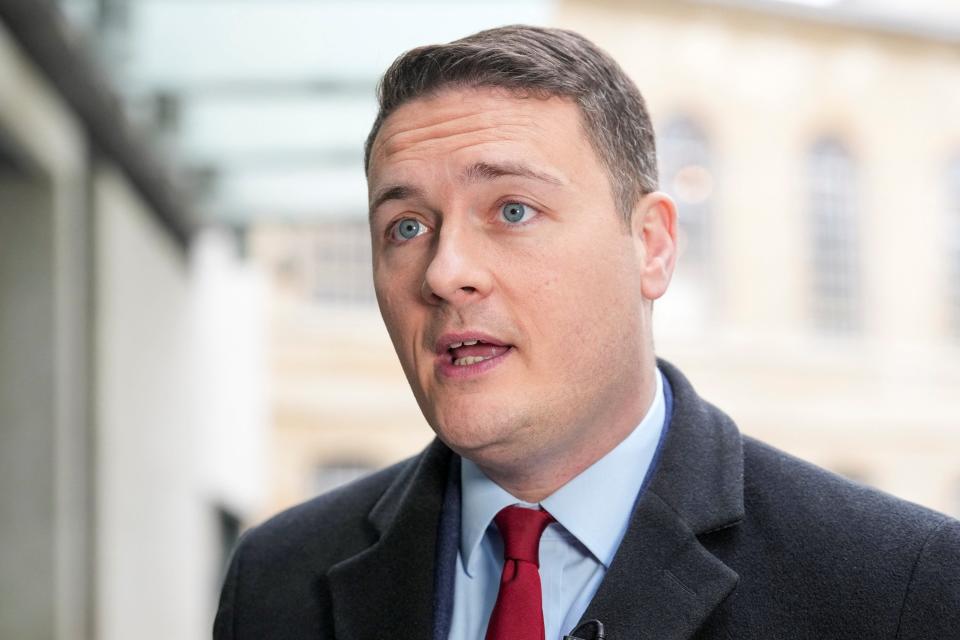 Shadow Health Secretary Wes Streeting speaks to the media outside BBC Broadcasting House (REUTERS)