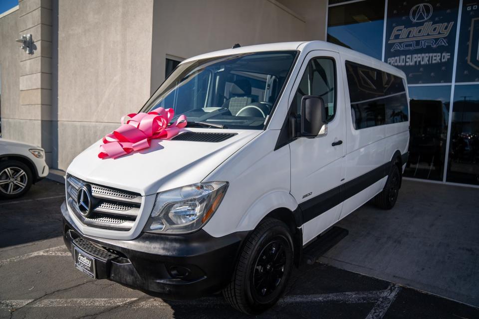 A van donated to a Las Vegas family on Jan./pp4, 2024.