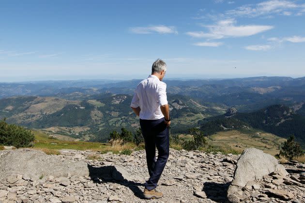 Laurent Wauquiez sur le Mont Mézenc, le 26 août 2018.  (Photo: Emmanuel Foudrot via Reuters)