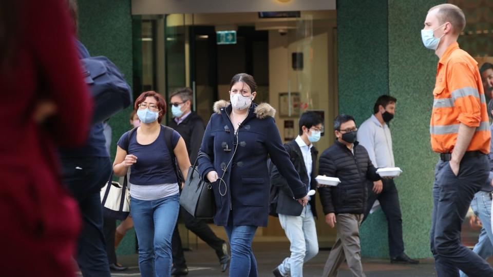 People walking to work