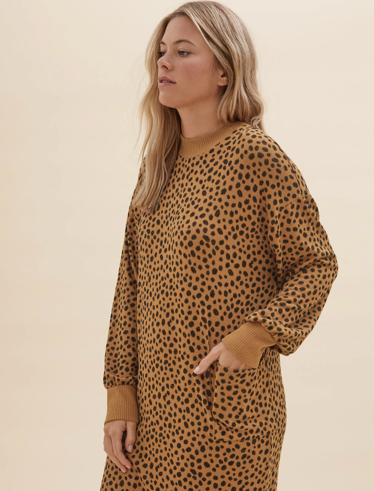 The cosy lounge dress even has pockets. (Marks & Spencer)