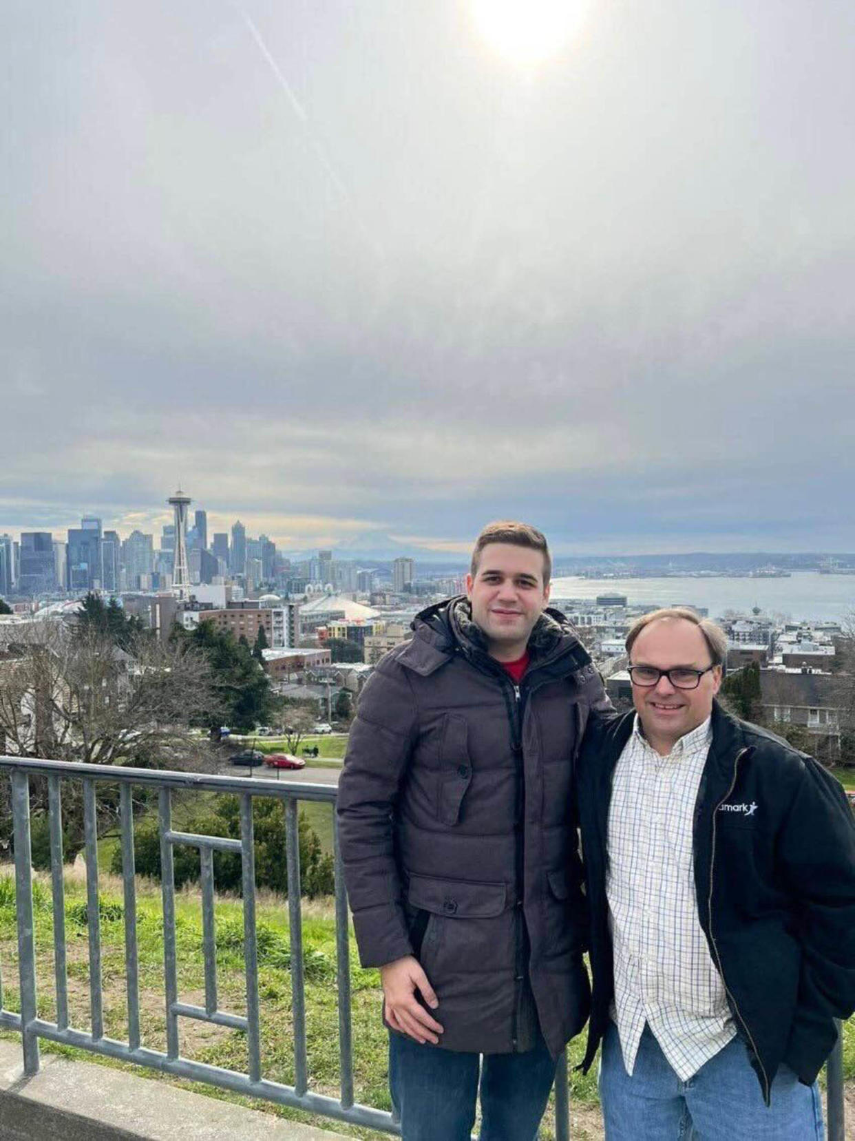 Alem Hadzic and father. (Courtesy Alem Hadzic)