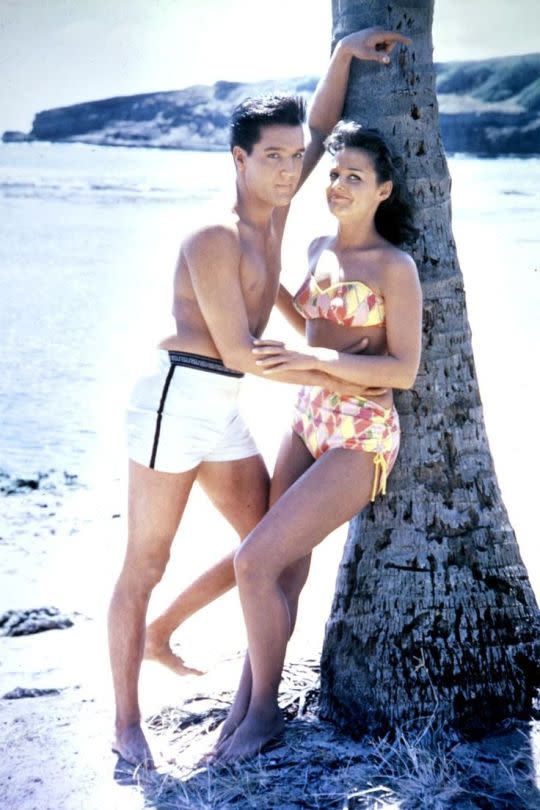 When you have a heartthrob like Elvis on screen in some tiny trunks you need a woman who can hold her own. Thankfully, Blackman rocked this strapless high-waisted bikini. 