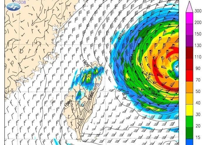 熱帶擾動94W預估最快將於29日生為今年第9號颱風「梅莎」（Maysak）。（翻攝自鄭明典臉書）