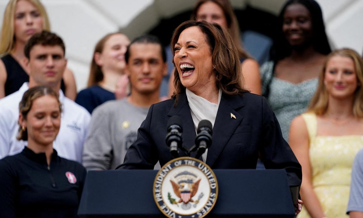 <span>Kamala Harris at the White House on Monday.</span><span>Photograph: Nathan Howard/Reuters</span>