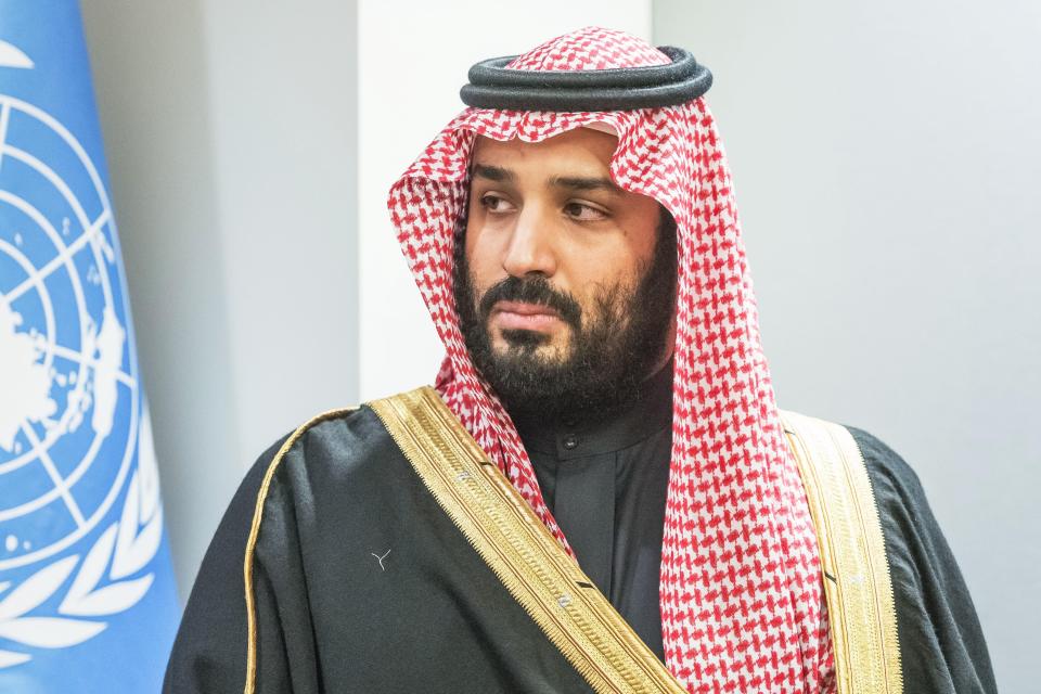 Saudi Crown Prince Mohammed bin Salman attends a bilateral meeting with the United Nations secretary-general at U.N. headquarters on March 27, 2018. (Photo: Albin Lohr-Jones/Pacific Press/LightRocket via Getty Images)