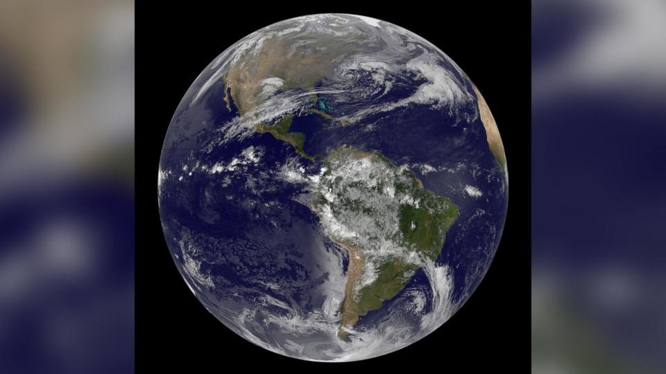 PHOTO: Planet Earth is seen in this GOES 12 satellite image taken on March 16, 2010 6:45 AM EDT. (NOAA/NASA GOES Project)