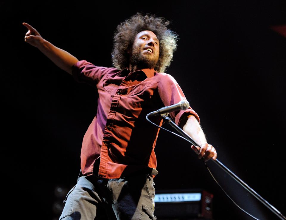 Rage Against The Machine, pictured here performing at the Los Angeles Coliseum in 2011, performed their first show in 11 years at Alpine Valley Music Theatre Saturday, part of their reunion tour that was delayed for two years because of COVID-19. Press photography was not permitted at Saturday's show.