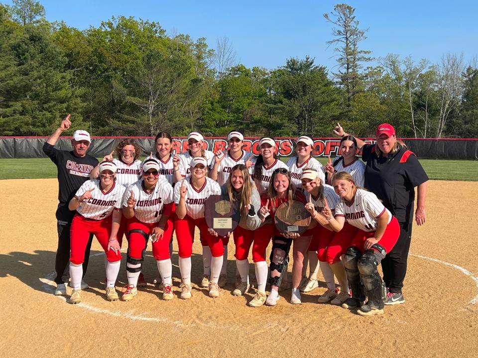 Corning Community College won the NJCAA Division III Region 3A title with two wins over Hudson Valley Community College on May, 2023 at Corning.