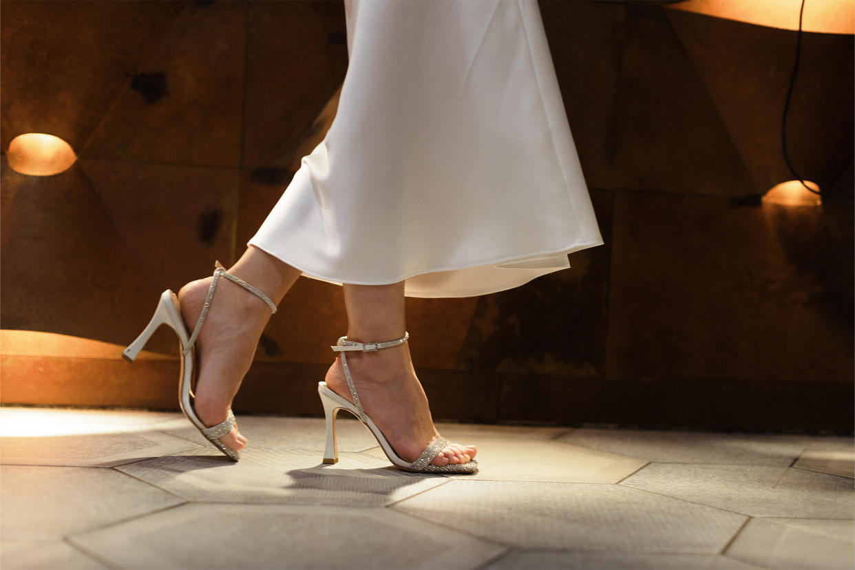 comfy heels wedding guest vibe