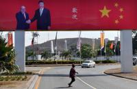 Papua New Guinea has rolled out the red carpet for its visitor, with images of the Chinese leader and Papua New Guinea Prime Minister Peter O'Neill beaming down from massive billboards around Port Moresby