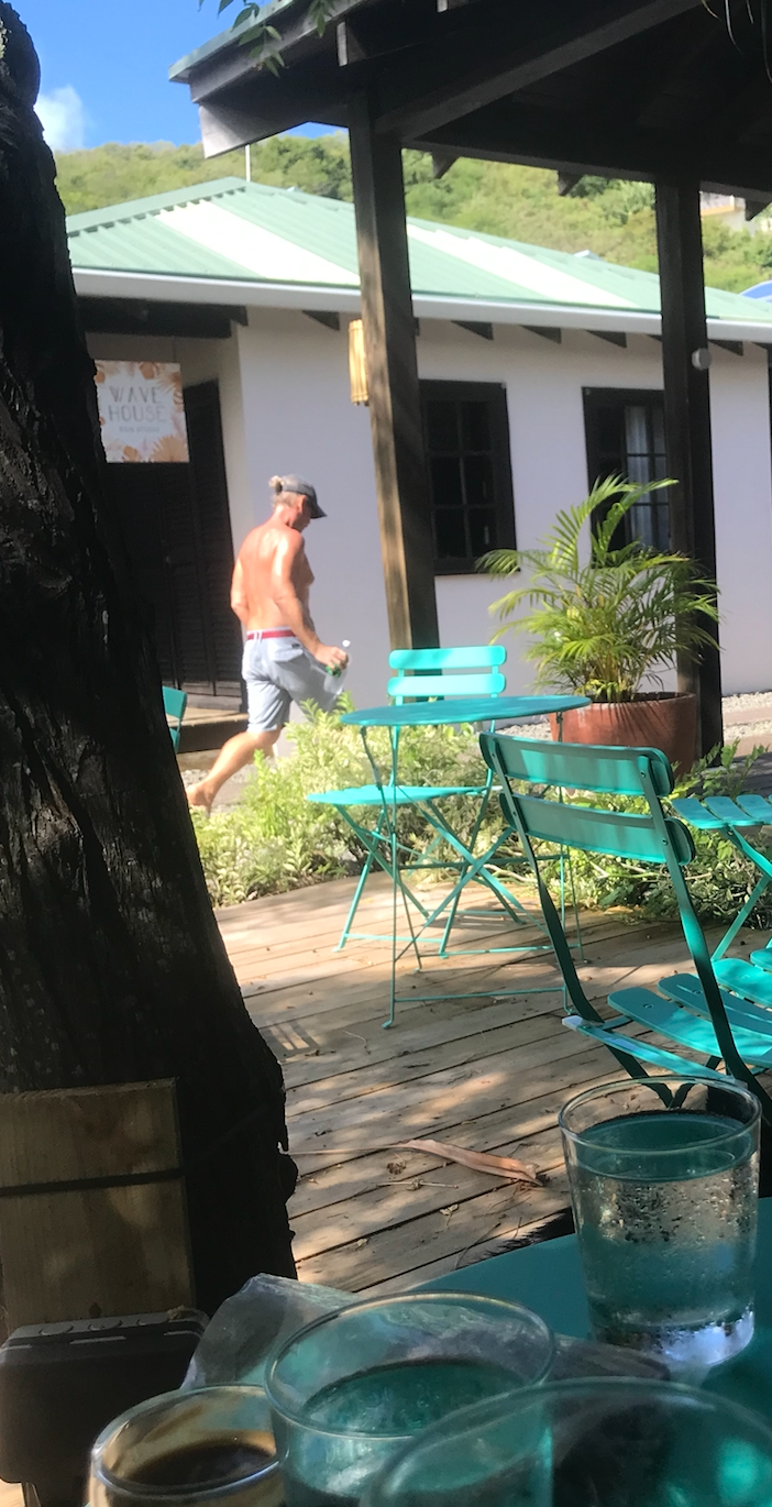 Ryan Bane walks in Grenada