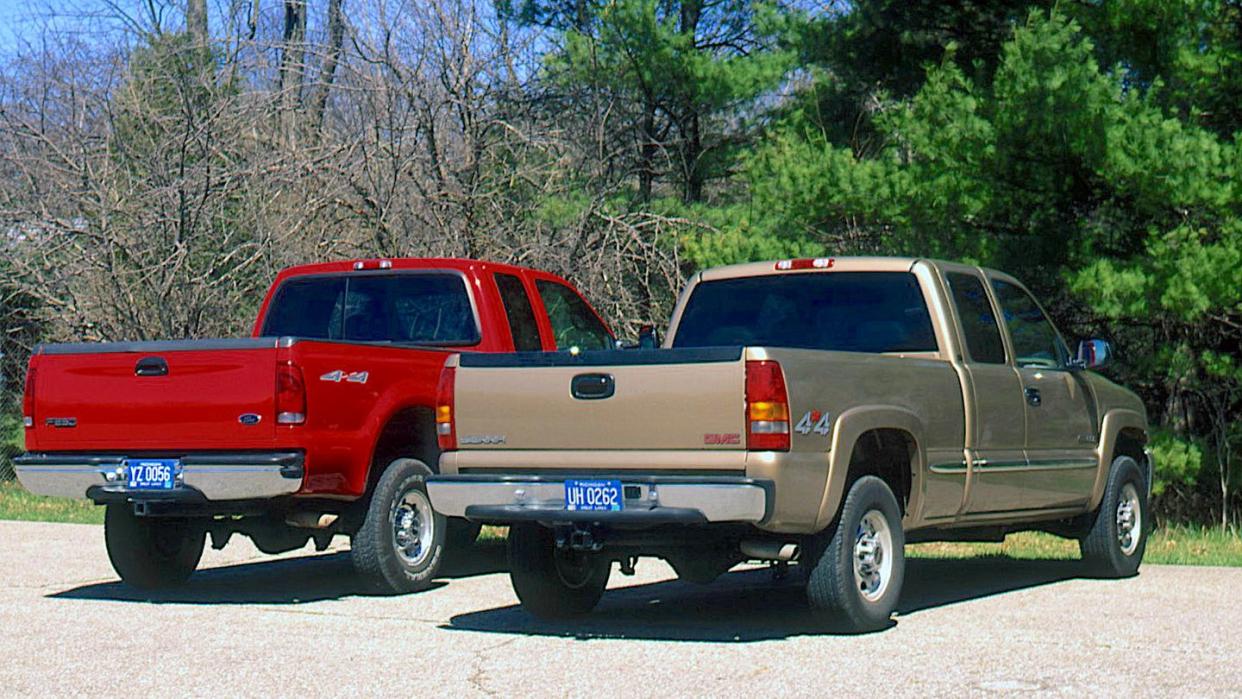 1999 heavy duty truck comparison test 1999 ford f250 superduty 1999 gmc sierra 2500