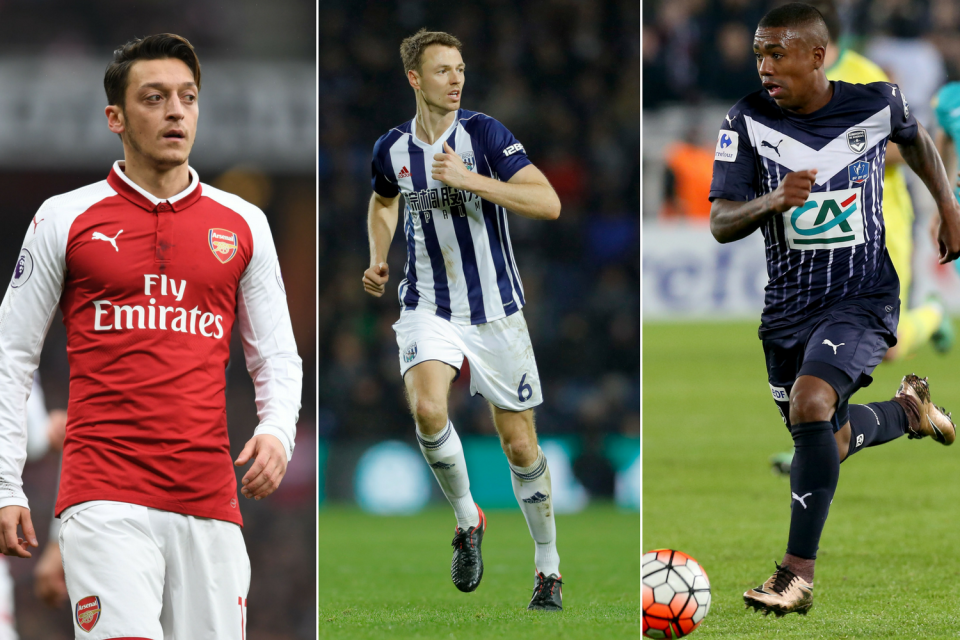 Transfer targets: Jose Mourinho wants to bring Malcom, Ozil and Evans to Manchester United