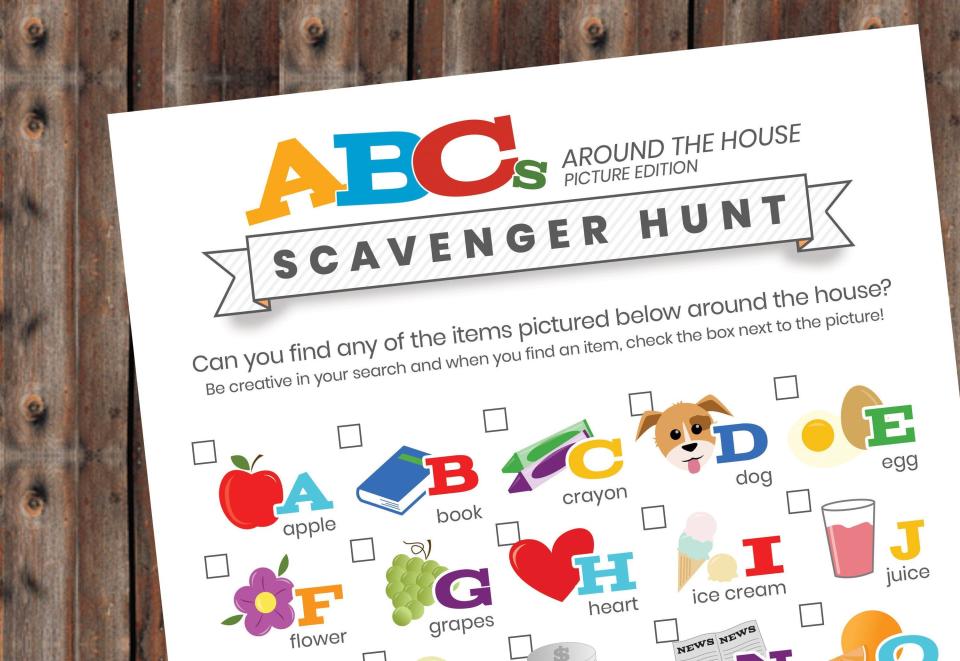 At-Home ABCs Scavenger Hunt
