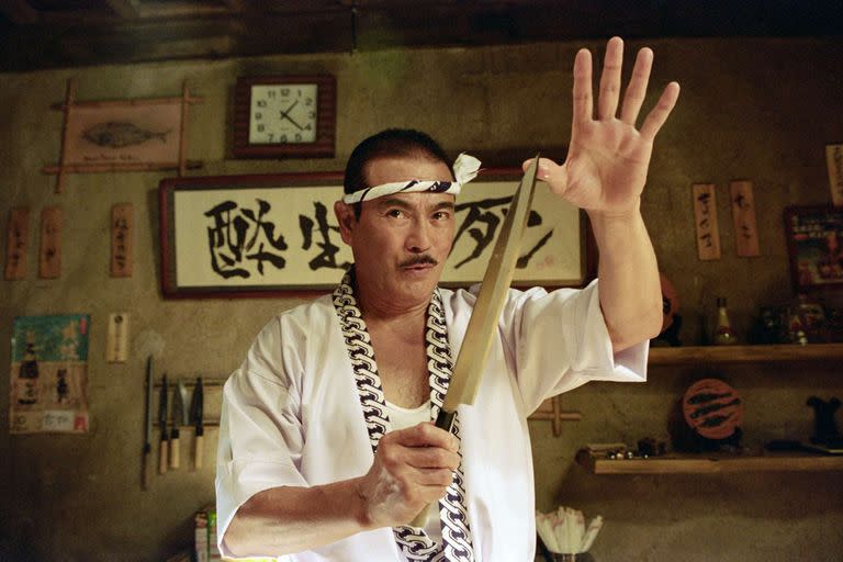 Sonny Chiba como Hattori Hanzo, en Kill Bill: Vol. 1