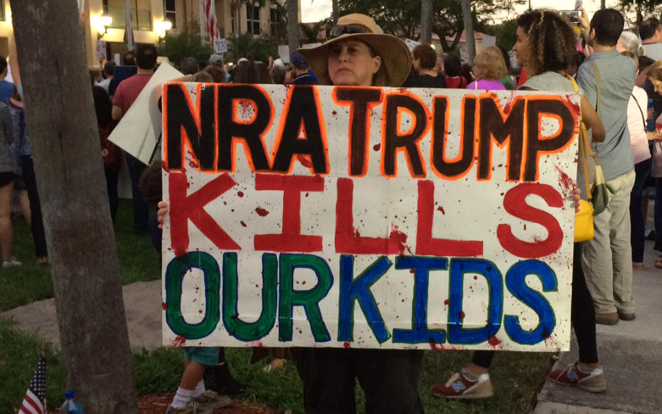 Florida school shooting prompts gun-control rallies