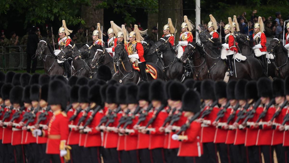 In Pictures: Military pomp of Trooping the Colour marks Kate's return