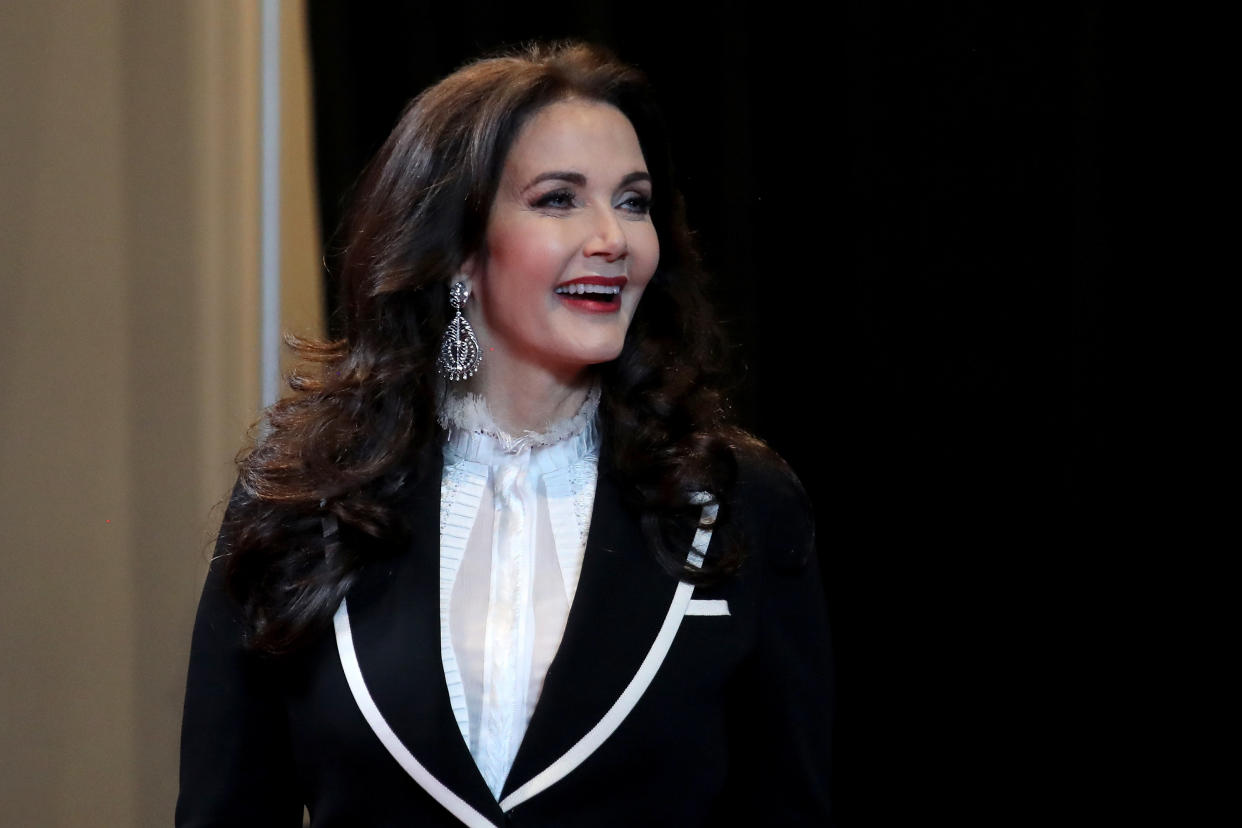 "I want to hear what it&rsquo;s meant to them," Lynda Carter said of Wonder Woman's fans. (Photo: Bruce Bennett via Getty Images)
