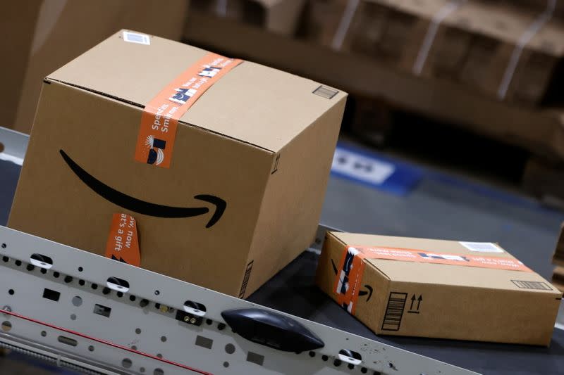 Cyber Monday operations at Amazon fulfillment center in Robbinsville New Jersey