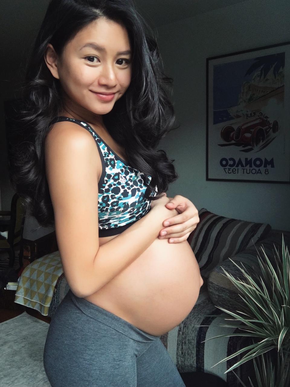 ▲因懷孕多了15公斤的Naomi，反而對自己有6開頭的體重感到新奇。