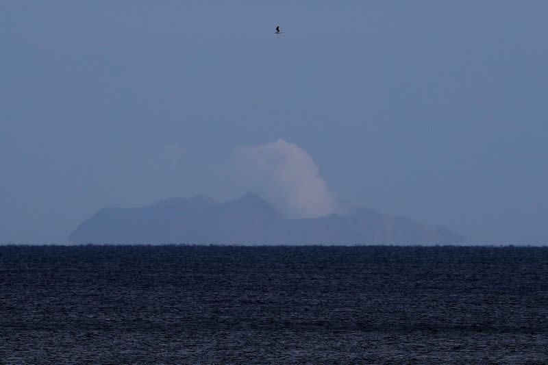 FOTO DE ARCHIVO: Una vista general del Whakaari, también conocido como el volcán White Island, visto desde la playa de Ohope en Whakatane, Nueva Zelanda, el 11 de diciembre de 2019