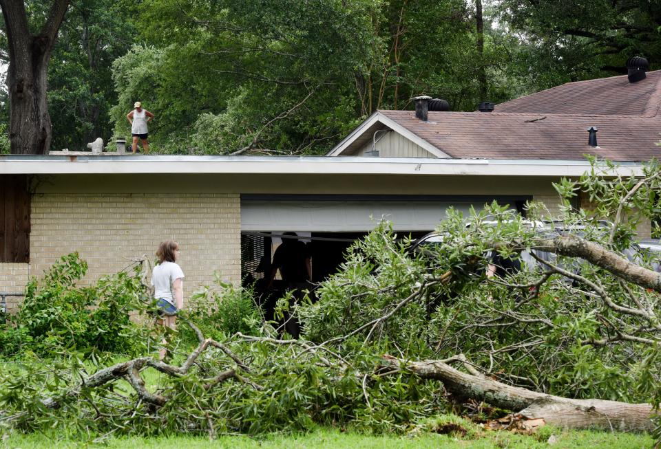 Storm damage in the South Highland neighborhood on Friday June 16, 2023. 