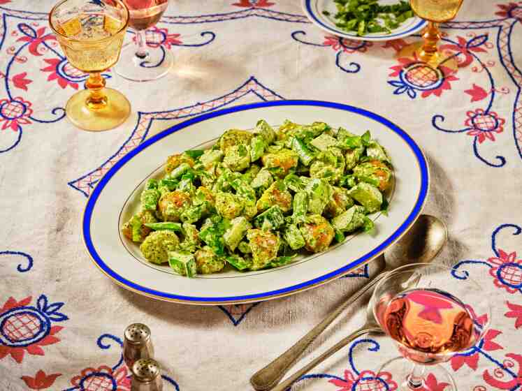 The Green Potato Salad with Zhoug