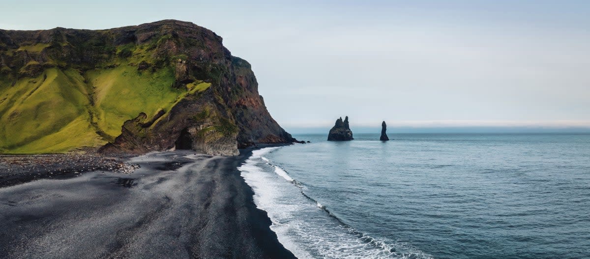 Iceland’s dramatic  Reynisfjar beach was named number one in the list of Europe’s best beaches and number four in the world’s best beaches (Getty Images)