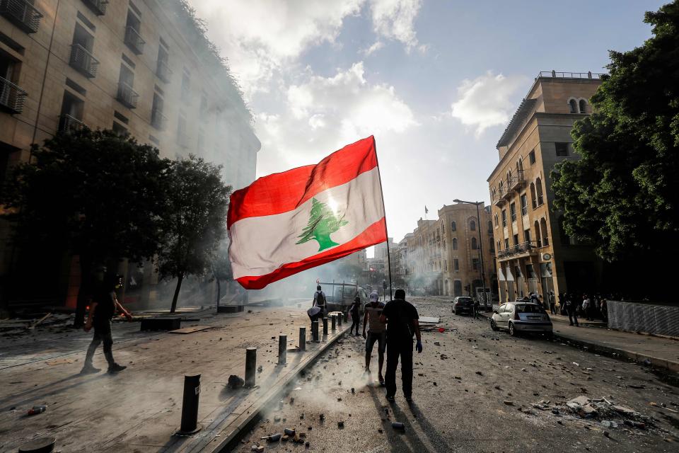 Image: Protester in Beirut (Joseph Eid / AFP - Getty Images)