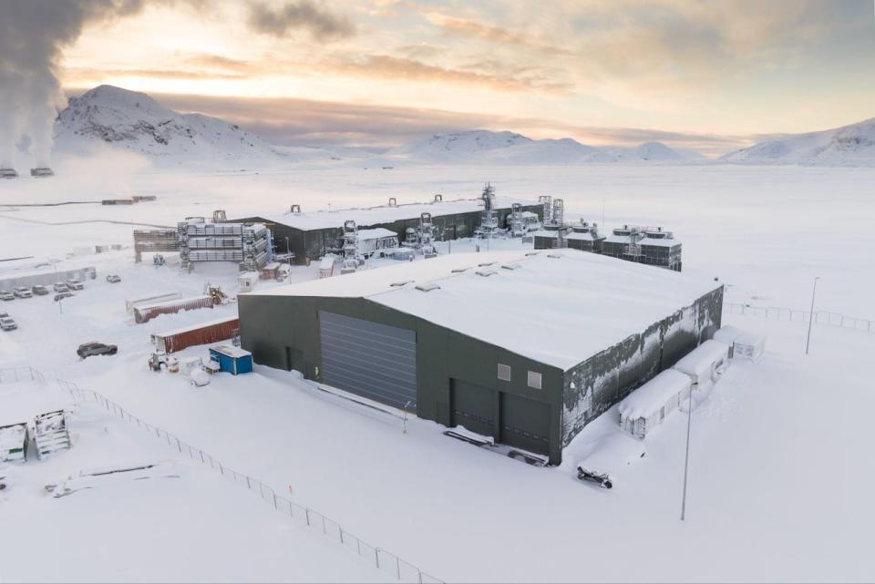 Mammoth, a direct air capture project by Climeworks in Iceland, is set to go online in May — the largest such facility to capture and store carbon in the world.  (Climeworks - image credit)