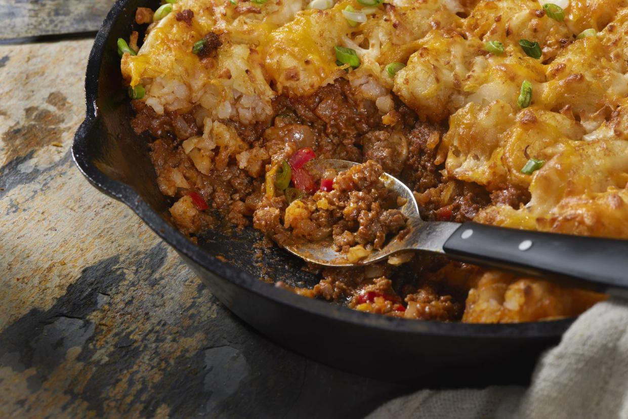 Crispy Tatar Tot Sloppy Joe Casserole