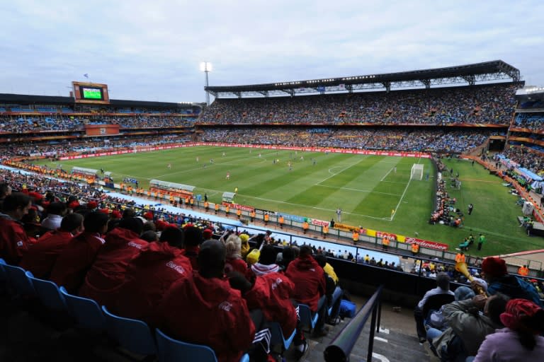 The Loftus Versfeld stadium in Pretoria during the 2010 World Cup last 16 match between Paraguay and Japan