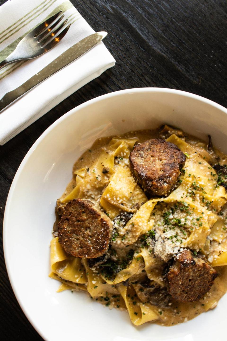 Third Street Social’s meatball stroganoff.