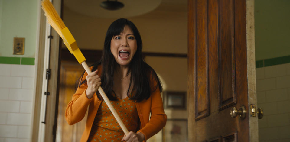 Constance Wu stars as Mrs. Primm in LYLE, LYLE, CROCODILE.