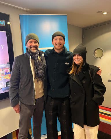 <p>Julianne Moore Instagram</p> Bart Freundlich, Caleb Freundlich, and Julianne Moore.