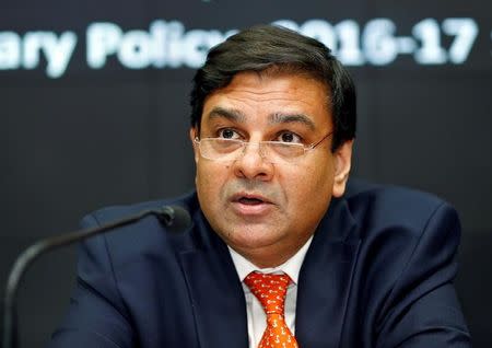 The Reserve Bank of India (RBI) Governor Urjit Patel speaks during a news conference after the bi-monthly monetary policy review in Mumbai, India, October 4, 2016. REUTERS/Danish Siddiqui/File Photo