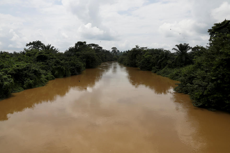 The river Pra, which runs parallel to the Assin Praso heritage village, Ghana. (Photo: Siphiwe Sibeko/Reuters)