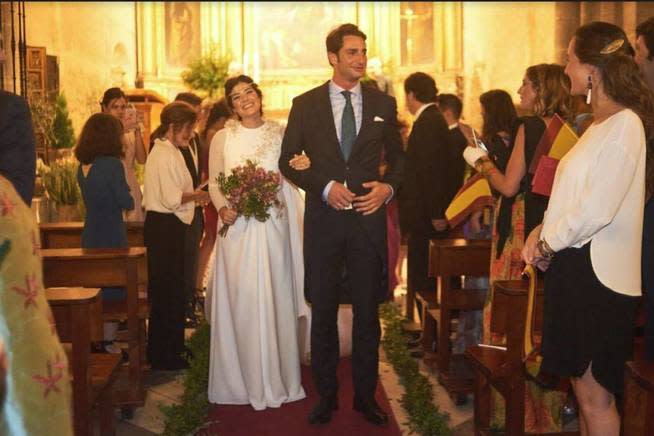 Javier Calle Mora en su boda con Coki. Alba estaba ese día entre los invitados. (Instagram).