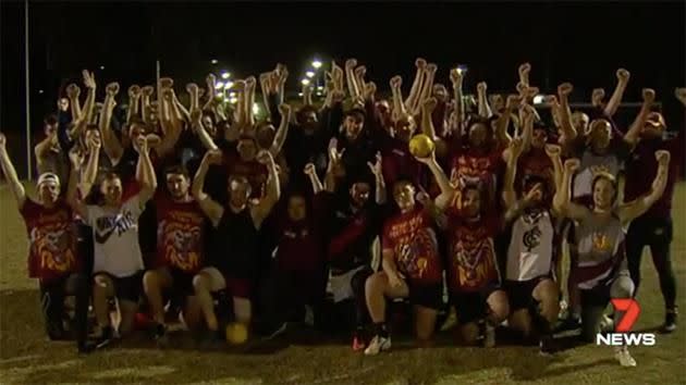 The motivated team. Pic: 7 News