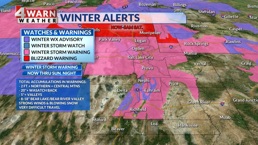 Doublewhammy weekend storms could dump several feet of snow on Utah