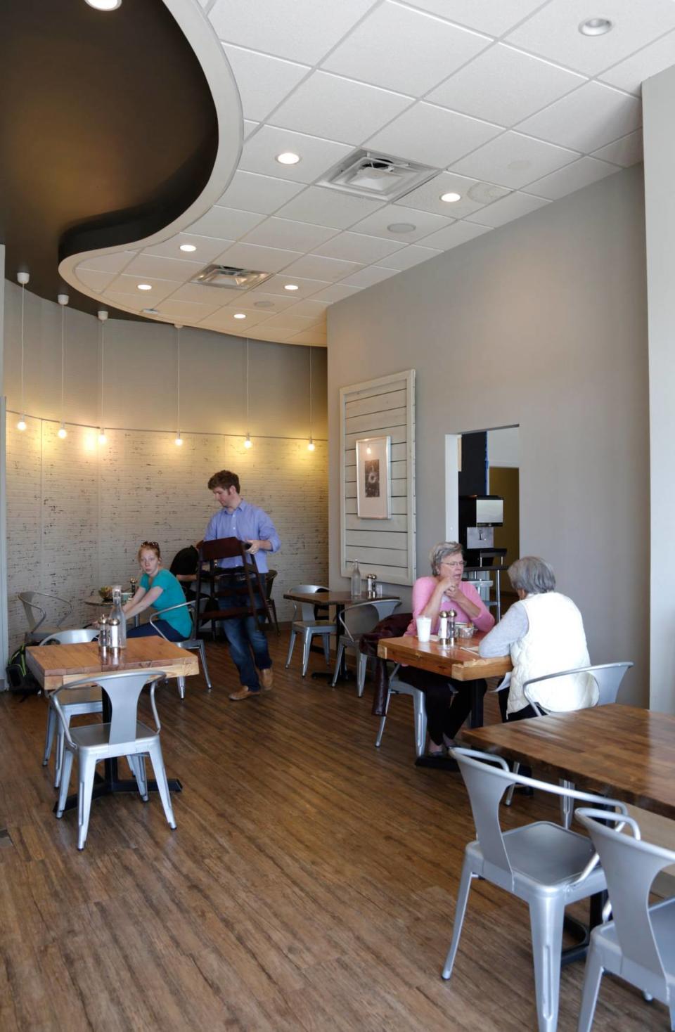 The dining area at Vinaigrette Salad Kitchen on Sharkey Way.