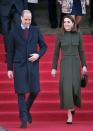 <p>Kate wore a bespoke McQueen coat over an affordable Zara dress during her visit to Bradford.</p>