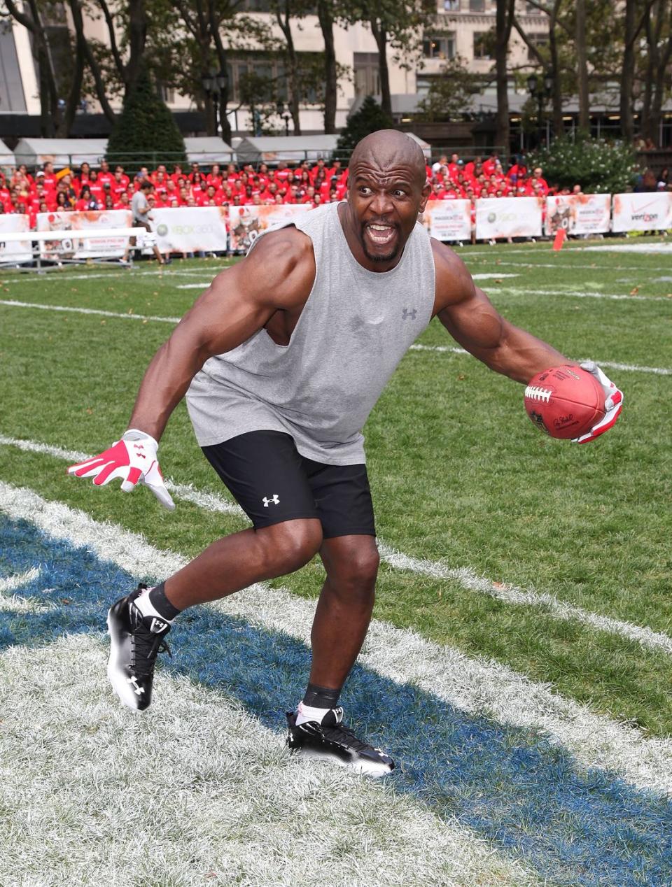 <p>Terry Crews certainly has the muscles of a professional athlete, but he's also got the skills to back them up. Before the <em>America's Got Talent </em>host joined the entertainment industry, he <a href="https://livethewyatt.com/wmu-notable-alumni/" rel="nofollow noopener" target="_blank" data-ylk="slk:played football at Western Michigan University;elm:context_link;itc:0;sec:content-canvas" class="link ">played football at Western Michigan University</a> and was drafted into the NFL by the Los Angeles Rams in 1991.</p>