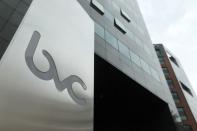 FILE PHOTO: The logo of Colombian Stock Exchange is pictured at its building in Bogota