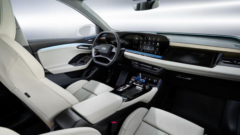 2025 audi q6 e tron interior angled view