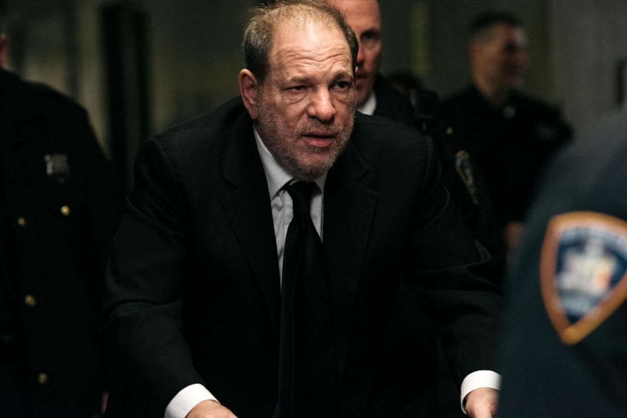 Harvey Weinstein enters court for his criminal trial on 16 January 2020 in New York City: Scott Heins/Getty Images