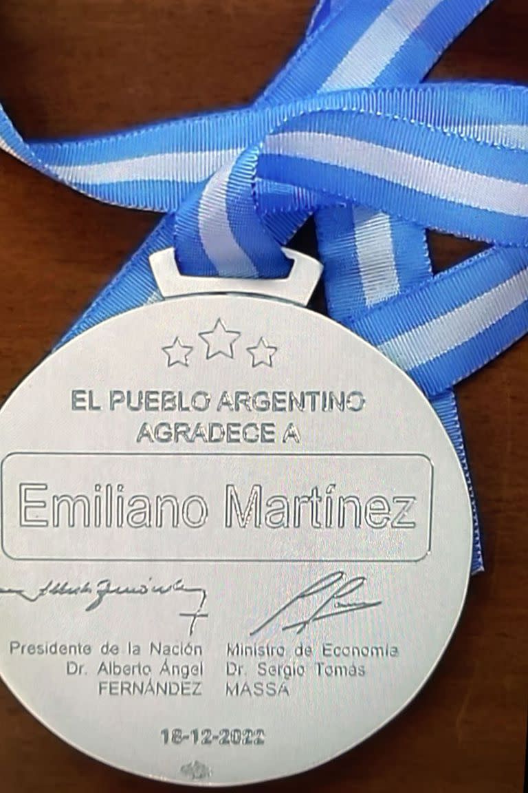 Una de las medallas que el Gobierno habría preparado para los campeones del mundo