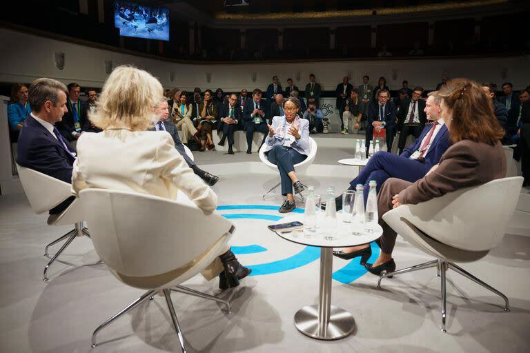 La canciller argentina Diana Mondino, en la conferencia de Seguridad de Múnich.